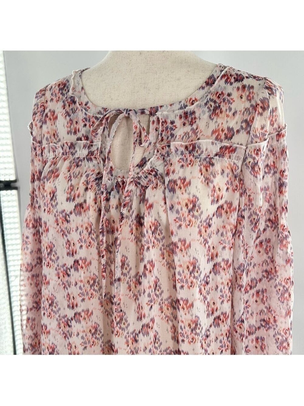 Romeo Juliet Couture Floral Blouse Pink Purple White Small - Picture 4 of 12